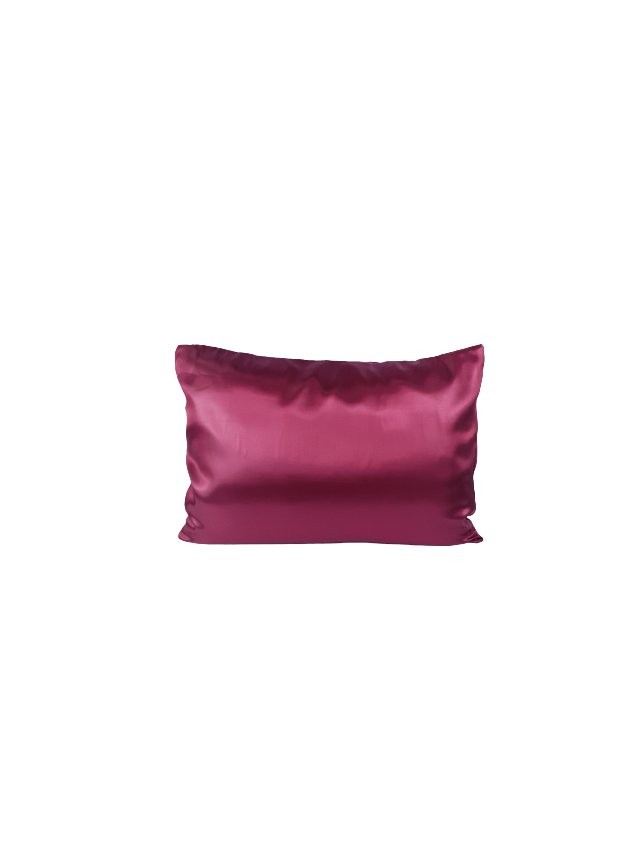 Funda de Almohada de Satén AntiFrizz Burdeos 50x70cm – Protección para Cabello y Piel