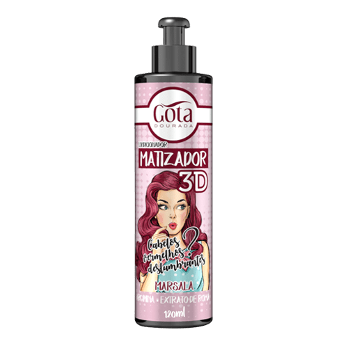 Gota Dourada Matizador 3D Marsala 120ml – Color Intenso y Brillo Gloss