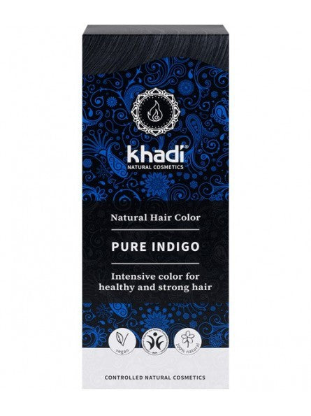 Tinte Natural Índigo Puro Khadi – Coloración vegetal para un negro profundo con reflejos azulados