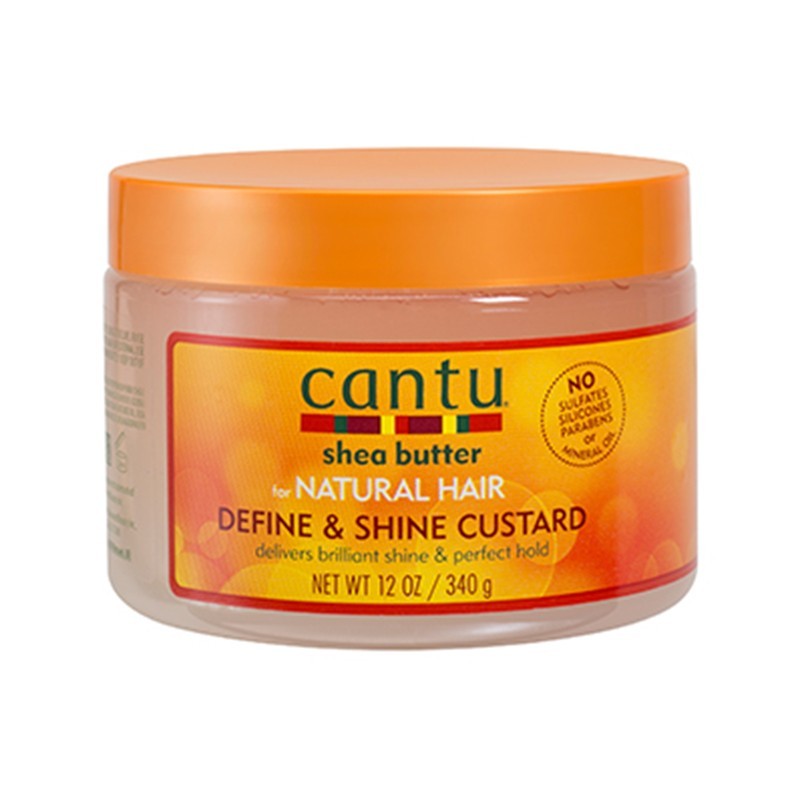 Cantu Define & Shine Custard 340g - Gel de Fijación e Hidratación para Rizos