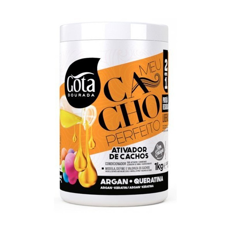 Activador de Rizos Meu Cacho Perfeito Gota Dorada 1kg - Definición y Nutrición Profunda