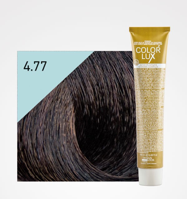 Color Lux 4.77 Chocolate Oscuro | Tinte Profesional con Argán y Queratina