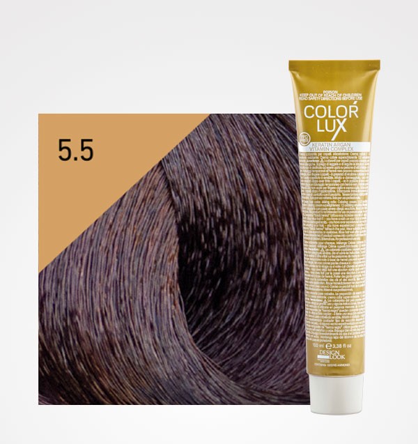 Color Lux 5.5 Castaño Claro Caoba | Tinte Profesional con Argán y Queratina