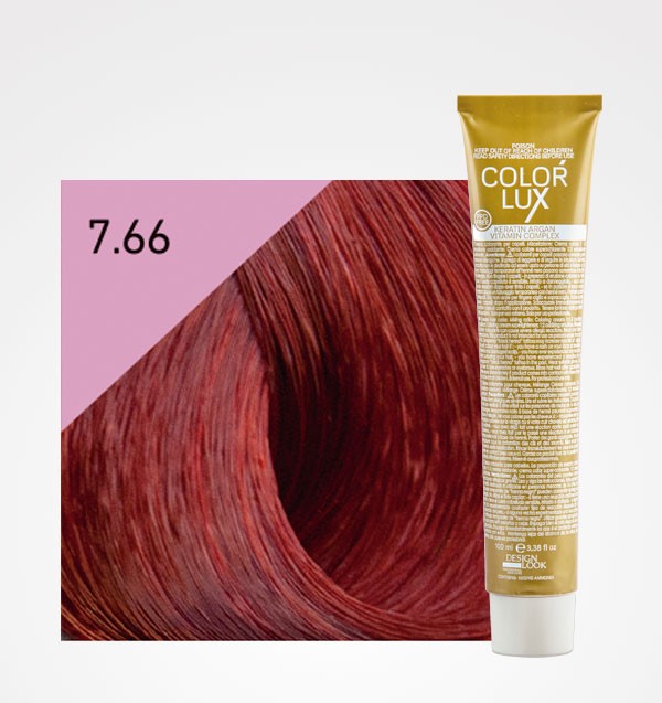 Color Lux 7.66 Rubio Rojo Intenso | Tinte Profesional con Argán y Queratina