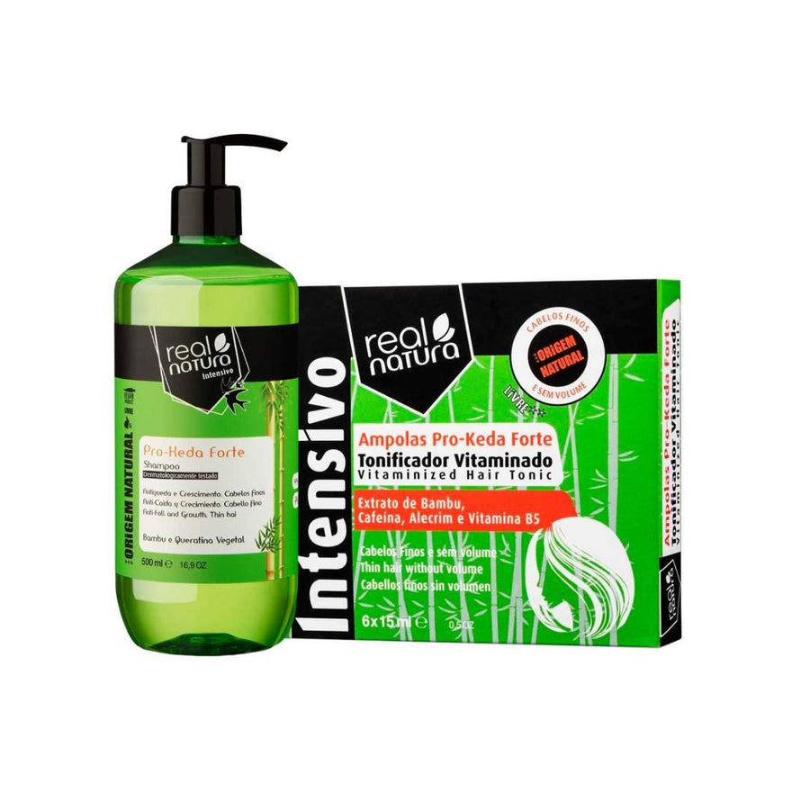 Pack Pro-Keda Forte Real Natura – Solución Anticaída para Cabello Fino y sin Volumen
