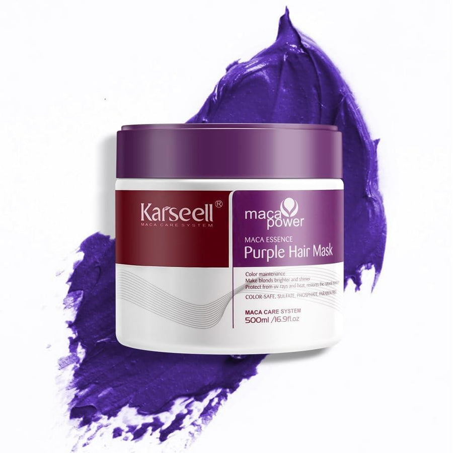 Karseell Mascarilla Purple 500ml - Neutraliza Amarillo y Nutre Cabello Decolorado