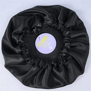 Soulta Gorro de Satén Negro | Protección Nocturna para Cabello Rizado y Liso