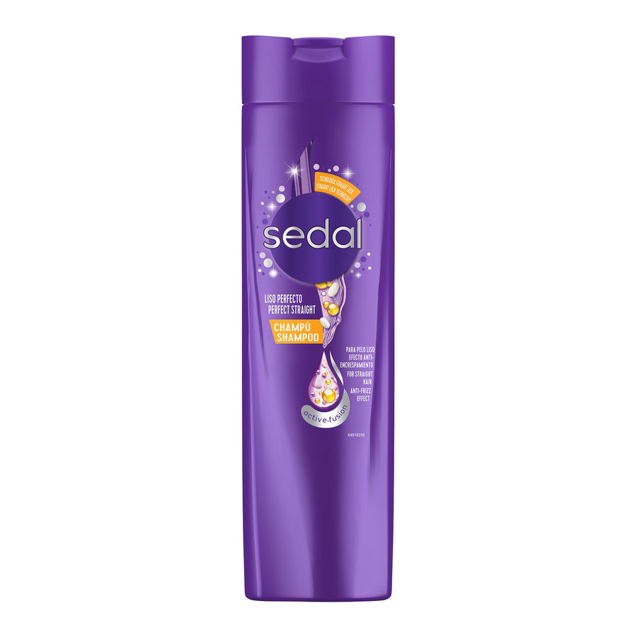 Sedal Liso Perfecto Champú 400ml – Cabello Liso, Suave y Sin Frizz Todo el Día