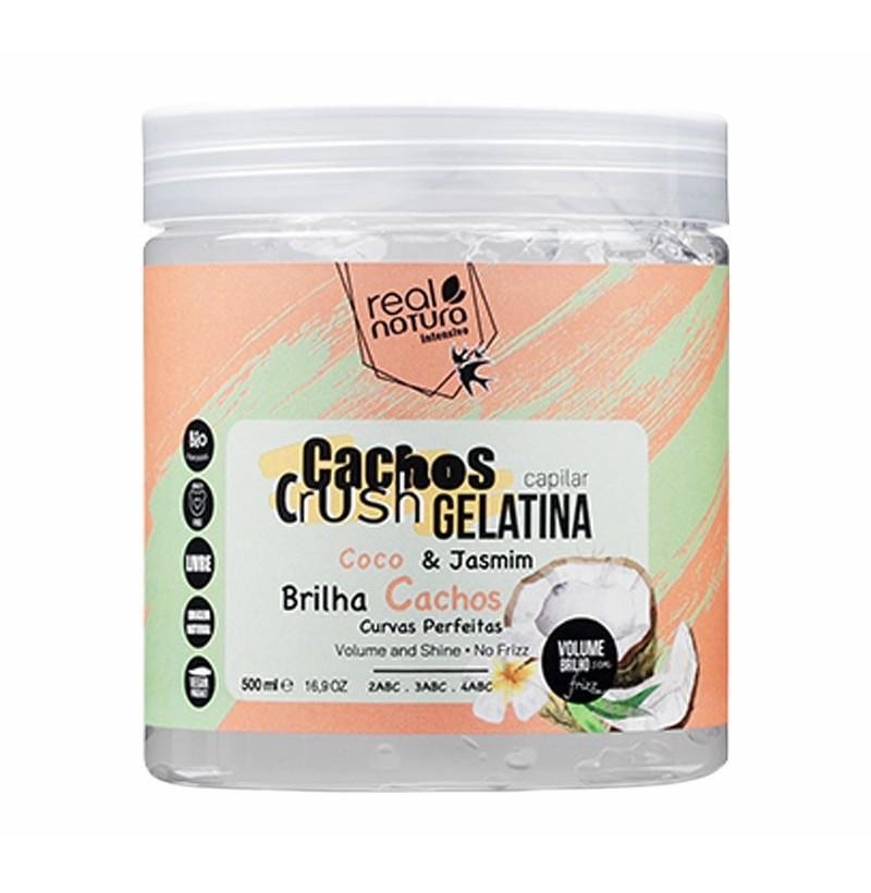 Gelatina Capilar Cachos Crush Coco y Jazmín 500ml | Rizos Definidos, Hidratados y con Brillo