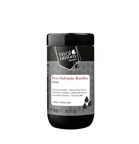 Real Natura Mascarilla Nutrición Bomba 1 kg – Nutrición Intensiva para Cabello Seco y Rizado