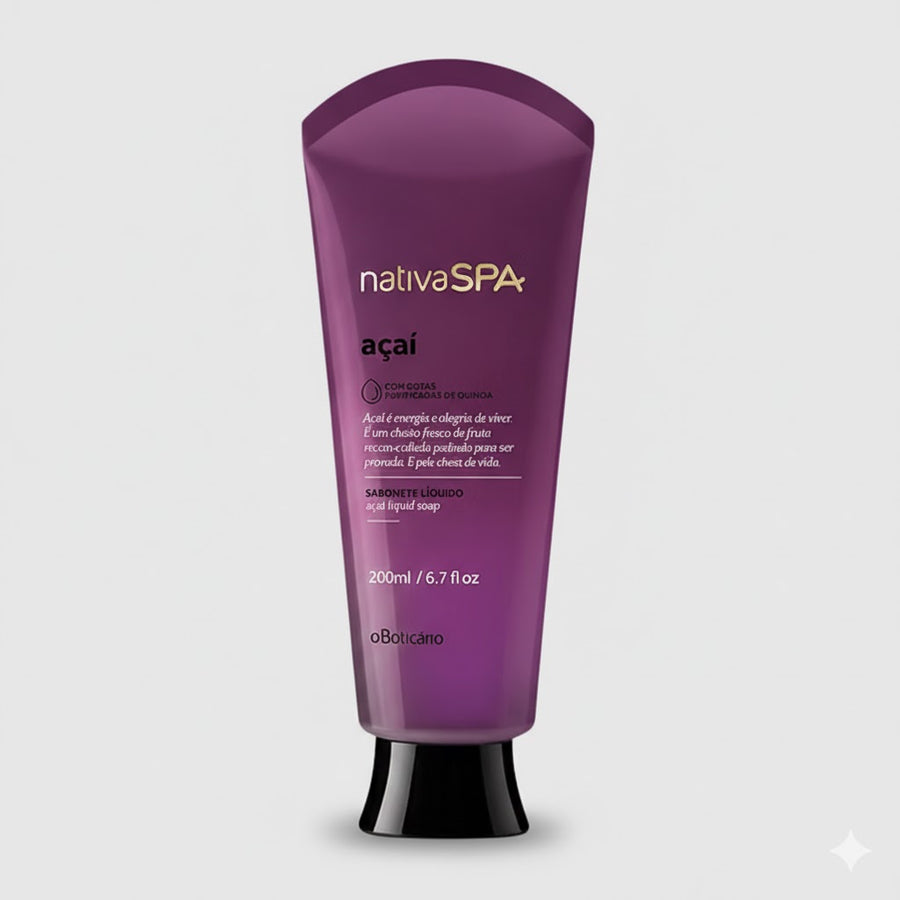 Jabón Líquido Nativa Spa Açaí 200ml – Limpieza Profunda con Hidratación y Fragancia Intensa