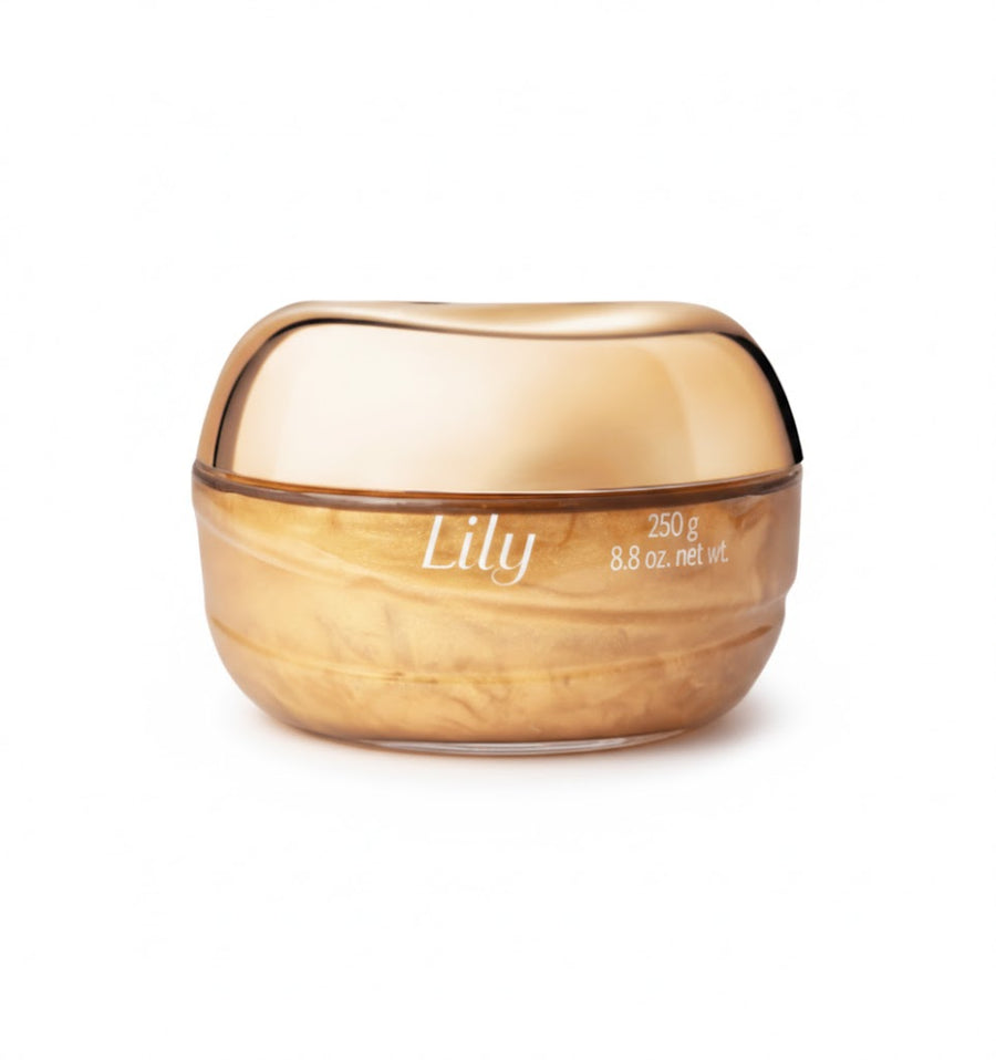 Gel Iluminador e Hidratante Corporal Lily Glow 250 g – Efecto resplandor, hidratación profunda y aroma floral inolvidable