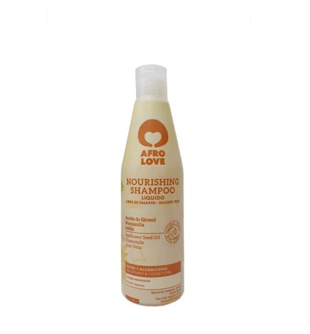 Afro Love Champú Nutritivo Nourishing 290ml – Hidratación Profunda para Cabello Rizado, Afro o en Transición