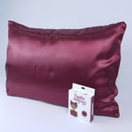 Funda de Almohada de Satén AntiFrizz Burdeos 50x70cm – Protección para Cabello y Piel