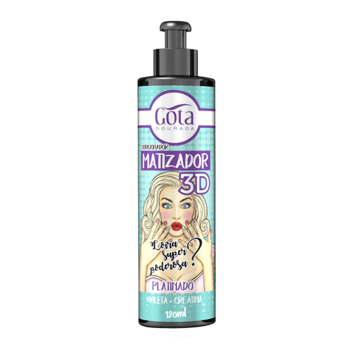 Gota Dourada Matizador 3D Platinado 120ml – Efecto Gloss para Rubio Perfecto