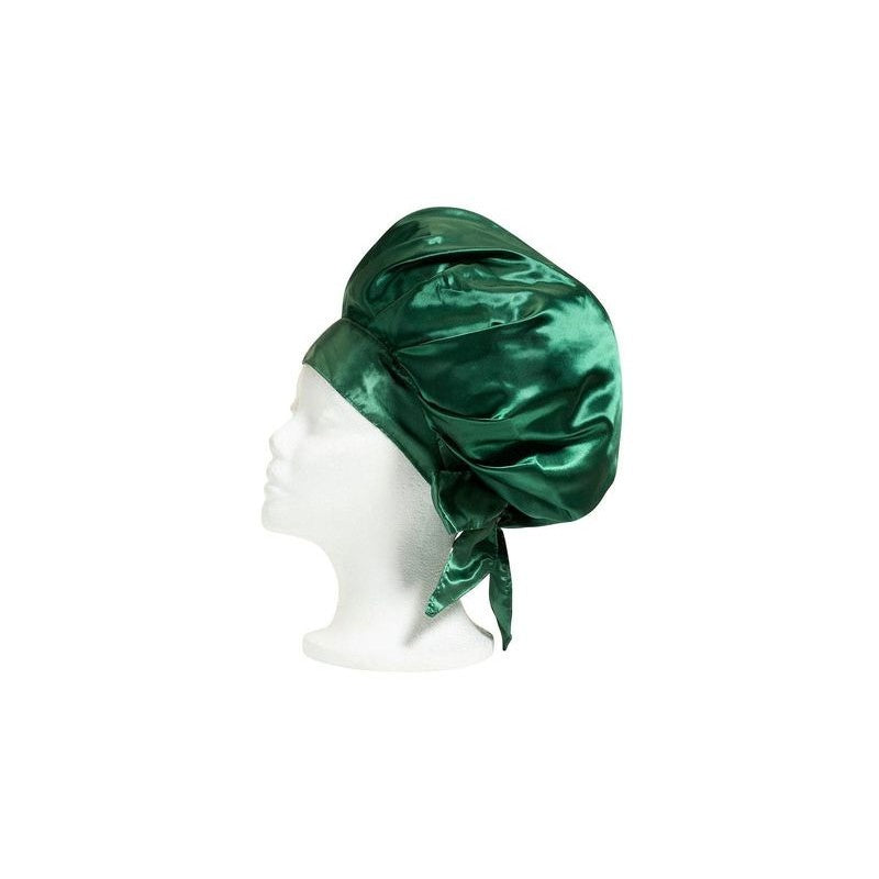 Gorro Satén Tie Bonnet All-In-One – Protección Nocturna para Cabello Rizado Grueso