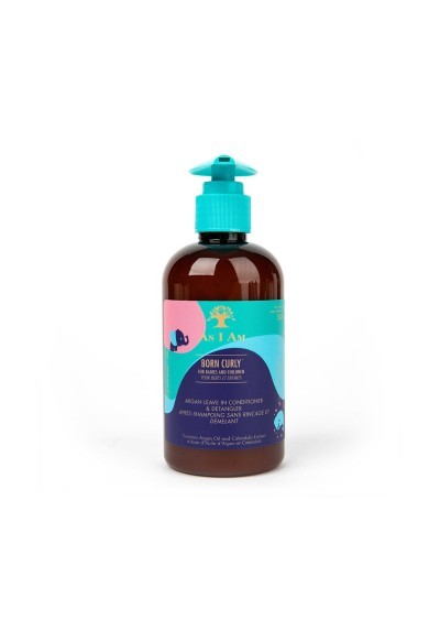 AS I AM Born Curly Argan Leave-In Conditioner 240ml – Hidratación y Desenredo Sin Esfuerzo