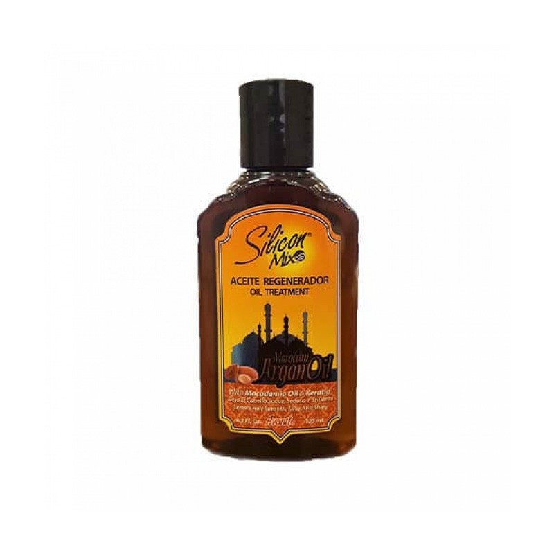 Silicon Mix Aceite Regenerador Marroquí Argán Oil 4.2oz – Hidratación, Suavidad y Brillo Instantáneo