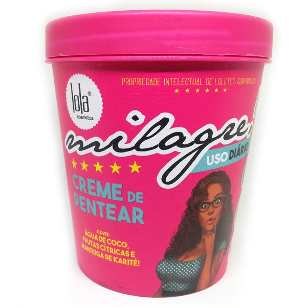 Crema de Peinar Milagre Lola Cosmetics 450g – Hidratación, Definición y Brillo Natural