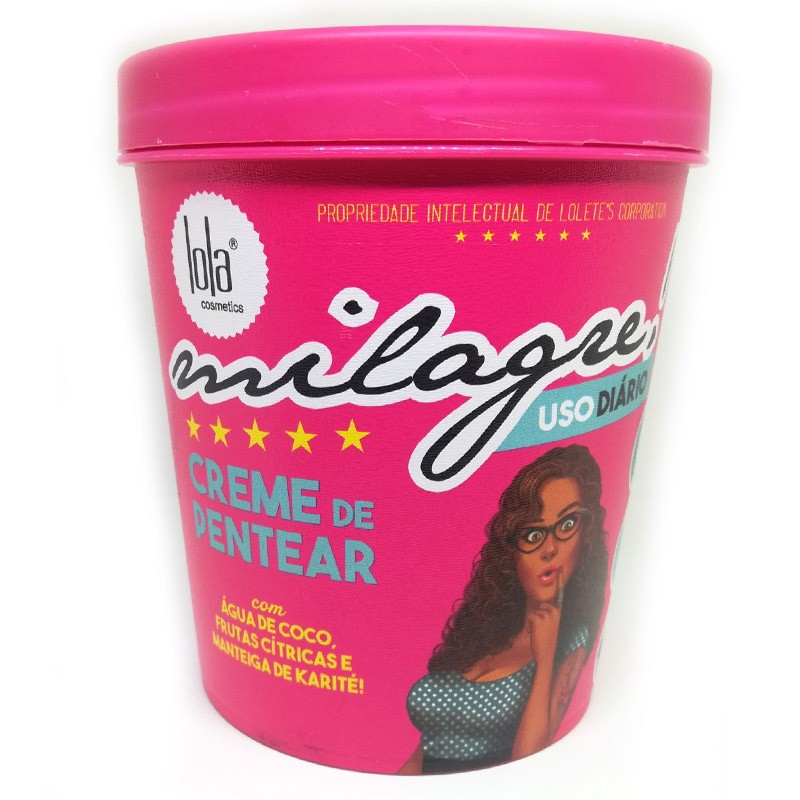 Crema de Peinar Milagre Lola Cosmetics 450g – Hidratación, Definición y Brillo Natural