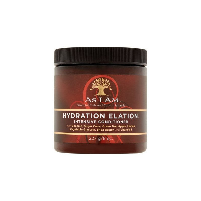As I Am Hydration Elation Intensive Conditioner – Hidratación y Reparación Profunda para Rizos Fuertes y Brillantes
