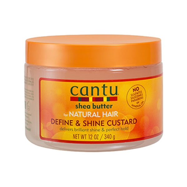 Cantu Define &amp; Shine Custard 340g - Gel de Fijación e Hidratación para Rizos