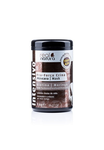 Mascarilla Força na Crina Real Natura 1kg – Fortalecimiento y Volumen para Cabello Fino y Seco