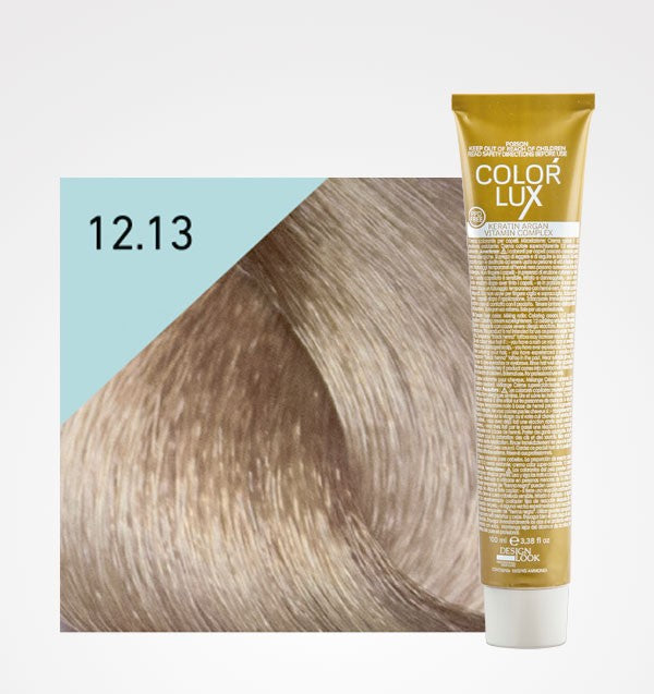 Color Lux 12.13 Super Rubio Platino Beige Extral | Tinte Profesional con Argán y Queratina