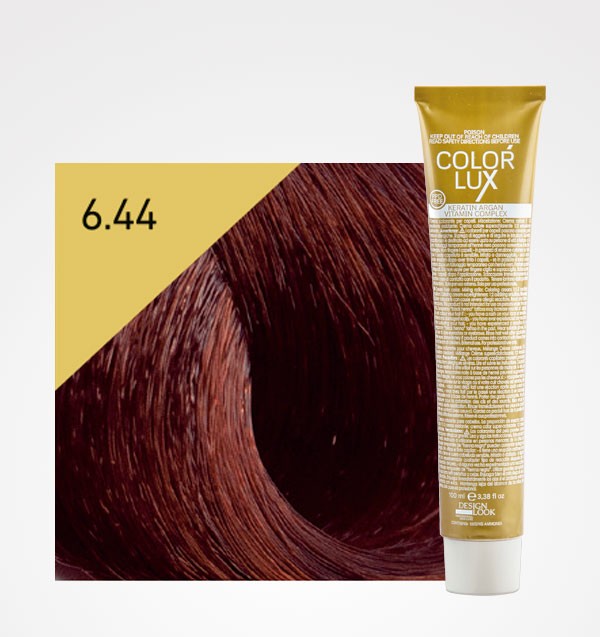 Color Lux 6.44 Rubio Oscuro Cobre Intenso | Tinte Profesional con Argán y Queratina
