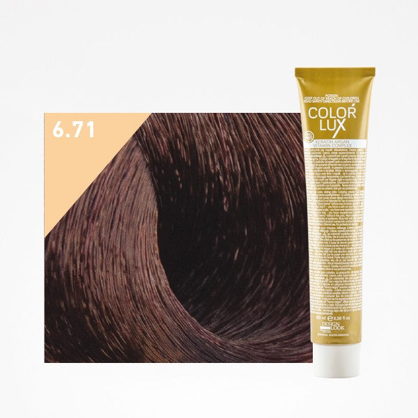 Color Lux 6.71 Frío de chocolate fondant | Tinte Profesional con Argán y Queratina