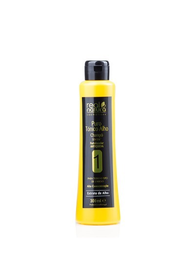 Champú Real Natura Puro Tónico de Ajo 300ml – Fortalecimiento y Anticaída Natural