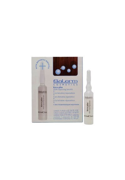 Salerm Ampolla Kera Plus 4x13ml - Protección Térmica y Alisado Duradero