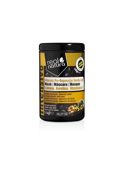 Mascarilla Real Natura Bomba de Café 1kg – Crecimiento y Reparación Intensiva