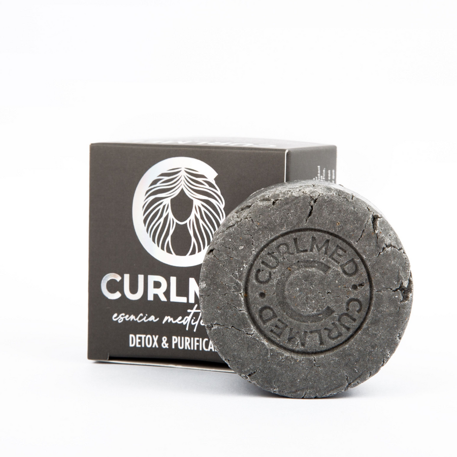 CurlMed Champú Sólido Detox y Purificante 80g - Limpieza Profunda y Regeneración Capilar