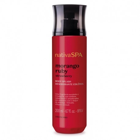 Body Splash Nativa Spa Fresa Rubí 200ml – Fragancia Fresca, Dulce y Hidratante