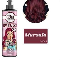Matizador 3D Marsala Gota Dourada 300ml – Color Vibrante e Hidratación Profunda para Cabello Marsala