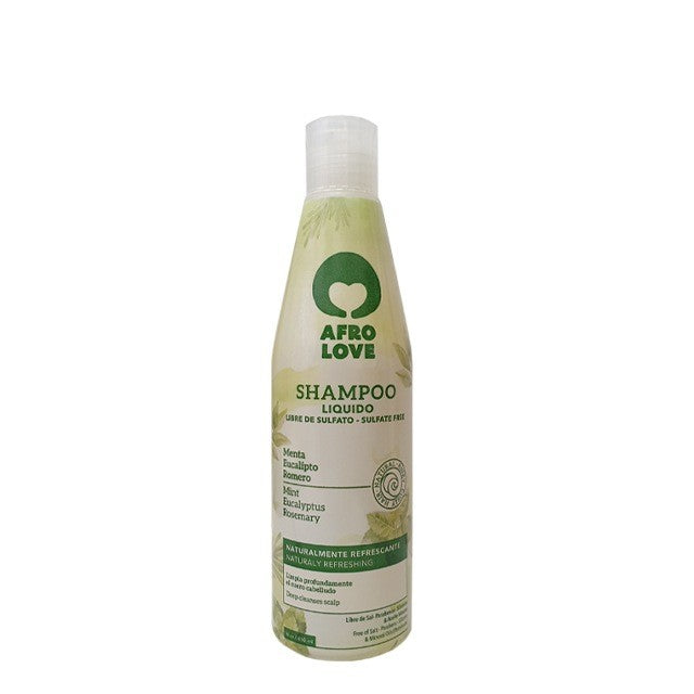 Afro Love Champú Clarificante Menta y Romero 290ml | Limpieza Profunda y Estímulo del Crecimiento