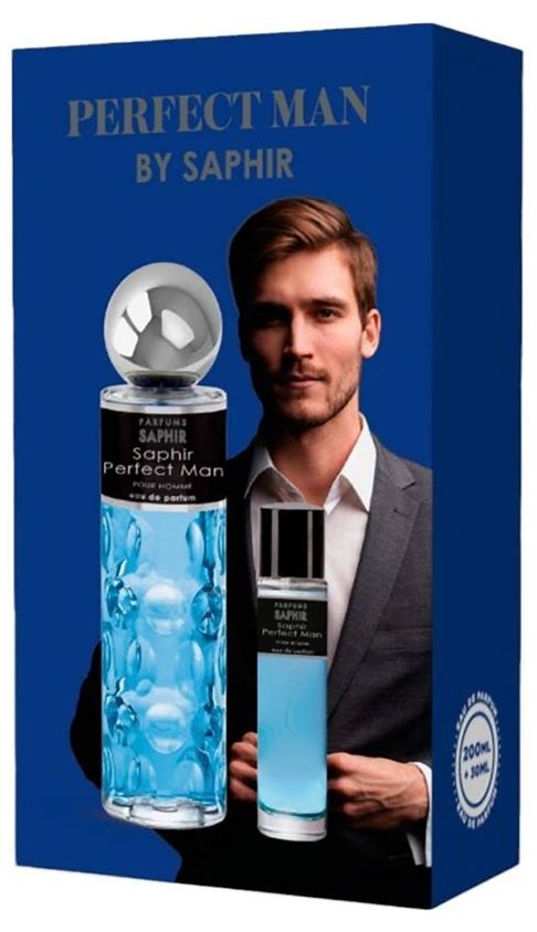 Pack Perfect Man By Saphir- - Perfume Amaderado Fresco y Acuoso con Notas de Pomelo y Jazmín