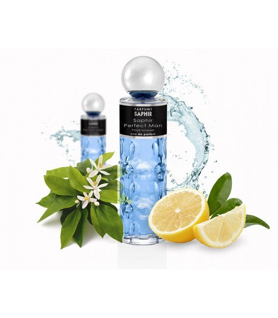 Perfect Man By Saphir 30 ml - Perfume Amaderado con Notas de Pomelo, Jazmín y Notas Acuosas