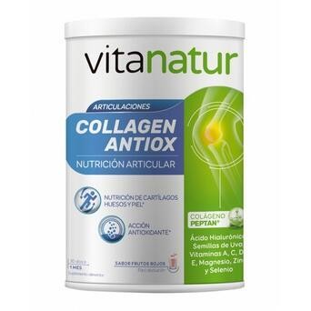 Colágeno Antiox Plus Vitanatur 360g – Piel, Huesos, Articulaciones y Protección Celular con Ácido Hialurónico y Antioxidantes