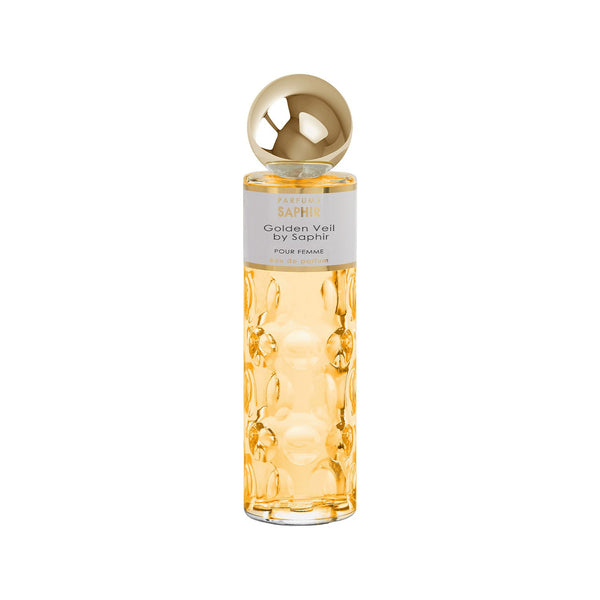 Golden Veil By Saphir 30ML – Perfume Oriental Avainillado con Notas de Cítricos, Dulce de Leche y Almizcle