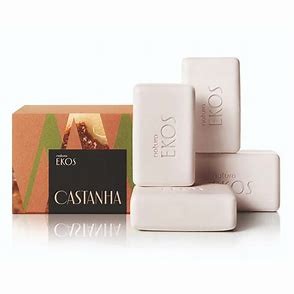 Jabones Natura Ekos Castaña 4x100g | Fórmula Amazónica con Aceites Vegetales