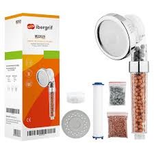 Cabezal de Ducha Ibergrif M22025 Alta Presión – 3 Modos, Filtro Purificante para Agua Dura y Cuidado Capilar