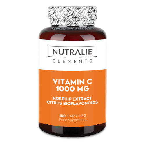 Vitamina C 1000mg Nutralie – 180 cápsulas veganas para inmunidad, energía y colágeno
