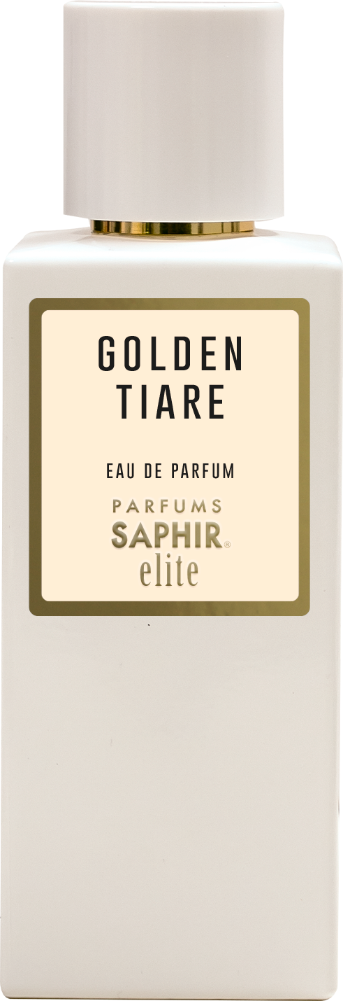 Saphir Elite Golden Tiaré Eau de Parfum 100 ml – Perfume Unisex Floral Exótico con Tiaré, Ylang-Ylang y Vainilla