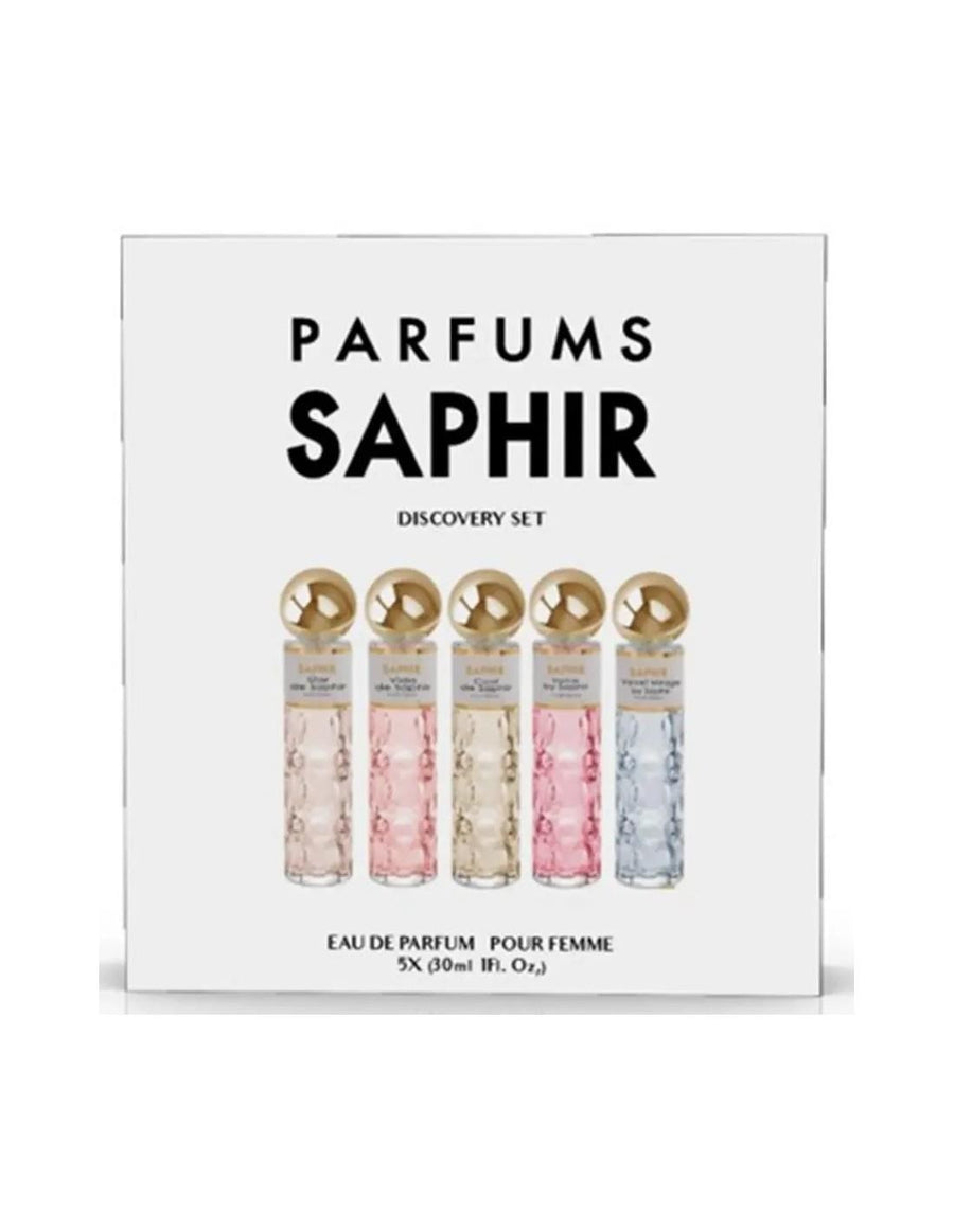 Saphir Discovery Set: Estuche de 5 Mini Fragancias 30ml – El Kit Esencial para Explorar tu Aroma