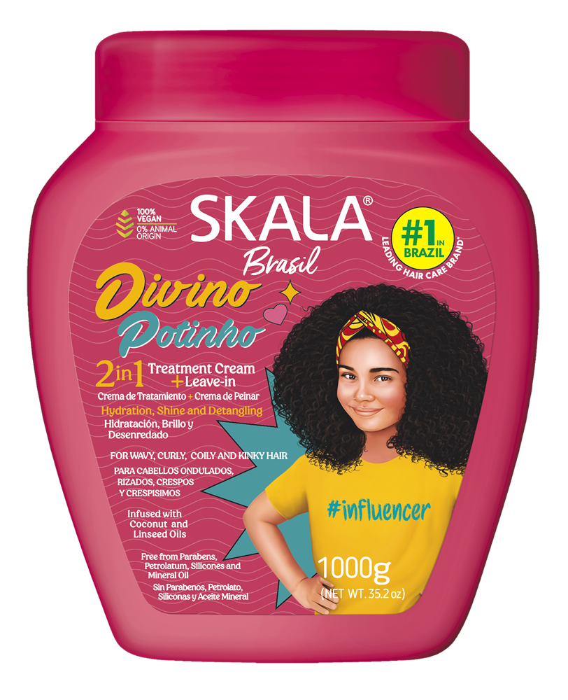 Skala Divino Potinho 2 en 1 de1 kg | Crema Tratamiento & Peinar para Rizos Kids