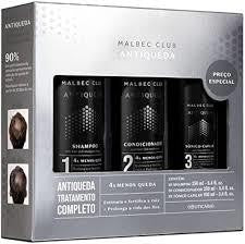 Kit de Cuidado Anticaída Capilar Masculino Malbec Club – Shampoo + Acondicionador + Tónico