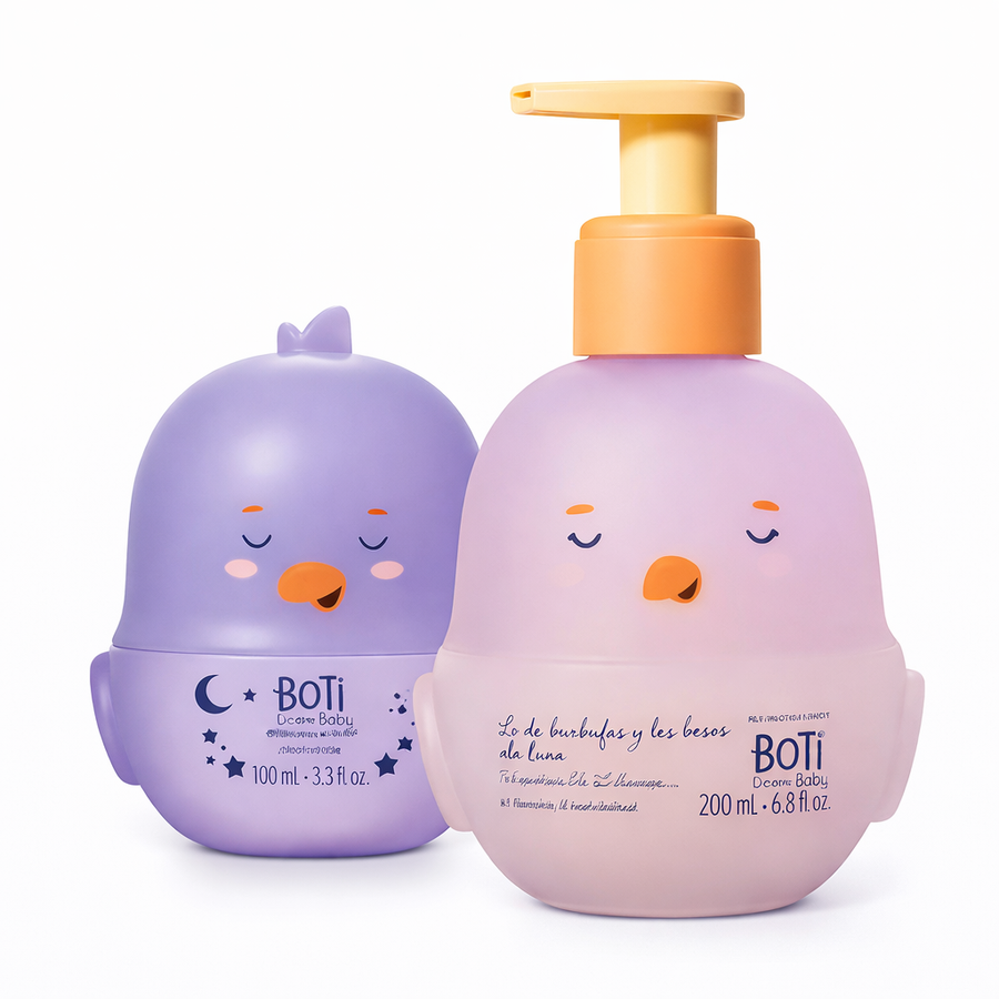 Pack Bebé Boti Lua | Colonia y Loción Hidratante para la Rutina Nocturna del Bebé