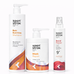 Pack Keen Strok Reparación Total Profesional | Champú 1L + Mascarilla 1kg + Reparador 9 Segundos